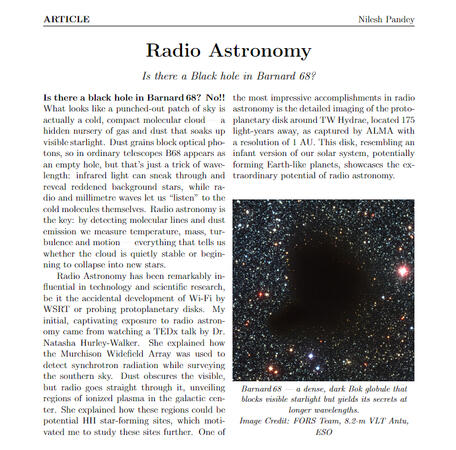 Is there a Black Hole in Barnard 68?